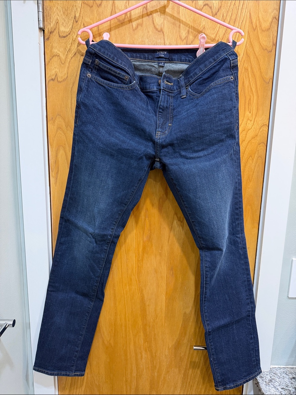 J.Crew Flex Men’s Dark Wash Jeans Size 29x30 Slim Straight Stretch Denim